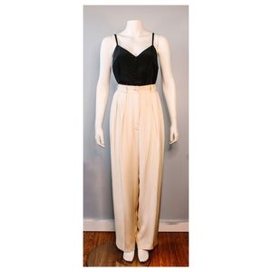 Vintage Calvin Klein Ivory Silk wedding Pants 4